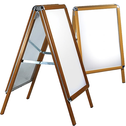 Wood Effect Aluminium Framed A Boards